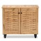 Baxton Studio Winda Modern and Contemporary Oak Brown Finished Wood 2-Door Shoe Cabinet 189-11987-ZORO - alternate 5